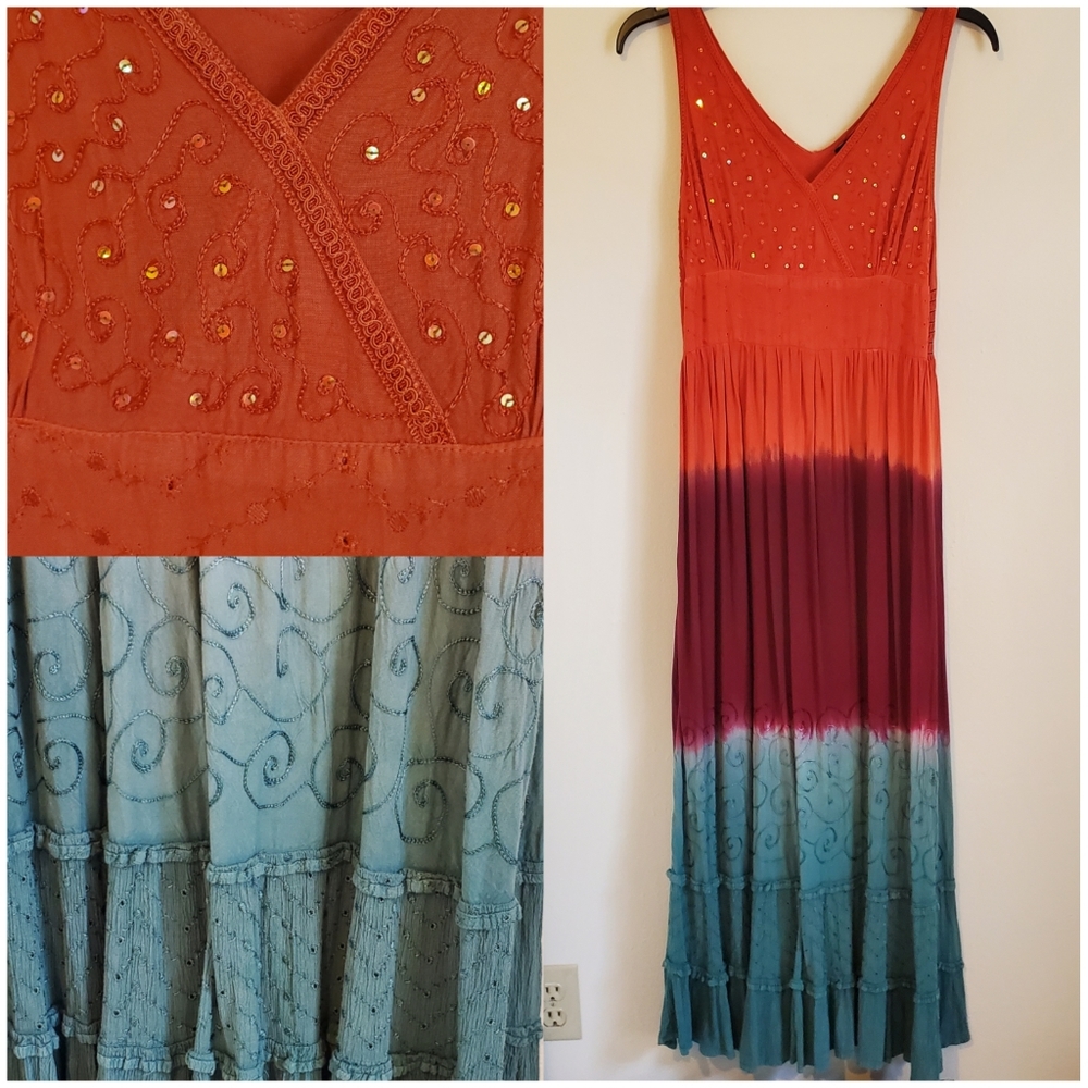 Lola P~Tiered Tie Dye Maxi dress